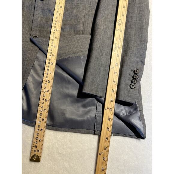 New WOT Ralph Lauren RRL 44L Gray and Ice Blue Glen Plaid Blazer Suit Jacket - Picture 15 of 16